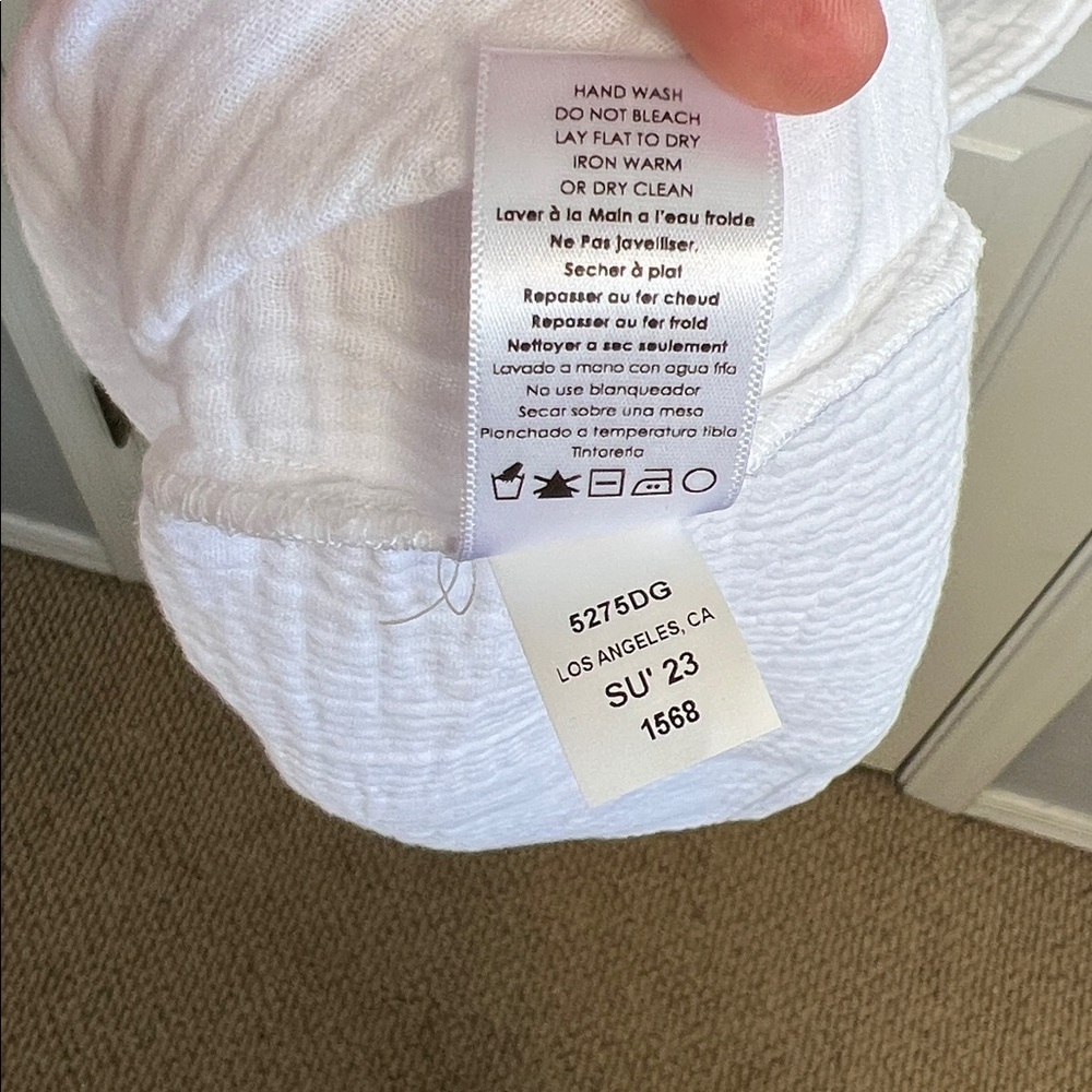 Nation LTD Mindy dress white puff sleeve midi dress small made in USA - Picture 9 of 9